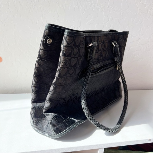 Brighton Black Canvas with Leather Detail Purse - Picture 3 of 8